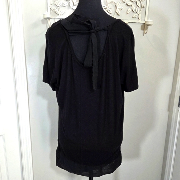 ⭐️Pebble And Stone Womand Black Shirt Witb Tie Back Size L - Picture 2 of 5